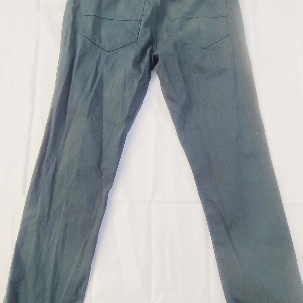 Zara Skinny Fit Men's Pants Size 31 Dark Green 5-Pocket Stretch Trousers P31